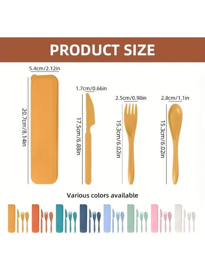 Portable Cutlery Set 8 Pcs Travel Tableware with Box Lightweight Durable - Image 3